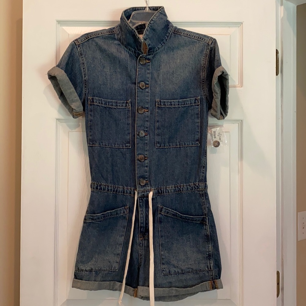 NWT denim Romper